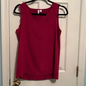 Elle scalloped sleeveless top